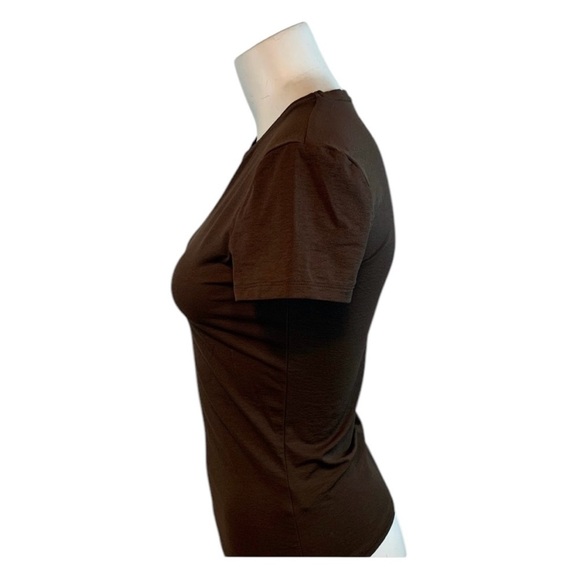 Apt 9 Stretchy Chocolate Brown Stretch T-Shirt- Small - Picture 3 of 6